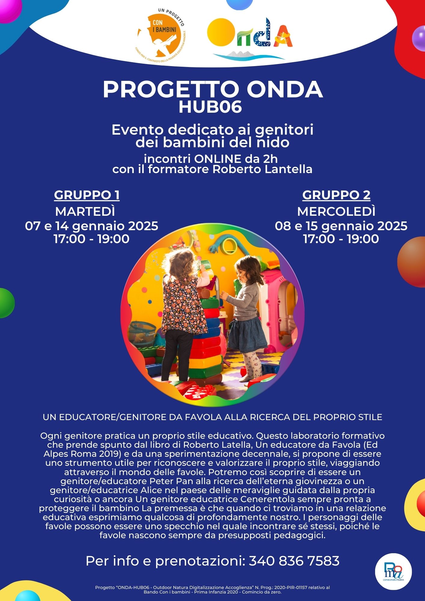 Progetto Onda HUB06 – Incontri online per i genitori del nido di Navelli in Abruzzo